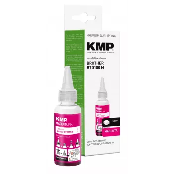 KMP Tinta de recarga para Brother BTD180M, magenta, 50 ml 1555,0006