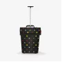 Reisenthel trolley M bolsa trolley, poliéster, negra con lunares, colores variados, 2 ruedas (NT7009)