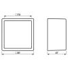 JUNG LS 581 A WWM tapa de superficie 1 elemento, LS CUBE, duroplasto lacado, blanco nieve mate