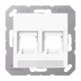 Jung A1569-2NAWEWW placa central para módulos radiales AMP NETCONNECT, 2 elementos, blanco alpino
