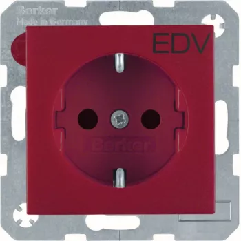Berker toma de corriente SCHUKO rojo mate 47231922