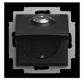 Busch-Jaeger mecanismo de toma de corriente Schuko 20 EUKBSL-915, 16 A, 250 V, empotrar, bornes sin tornillos, con protección infantil, gris 2CKA002018A1588