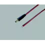 BKL Electronic 075144 cable de conexión de baja tensión, conector DC 5,5 x 2,1 mm a extremos abiertos, 0,5 m, negro