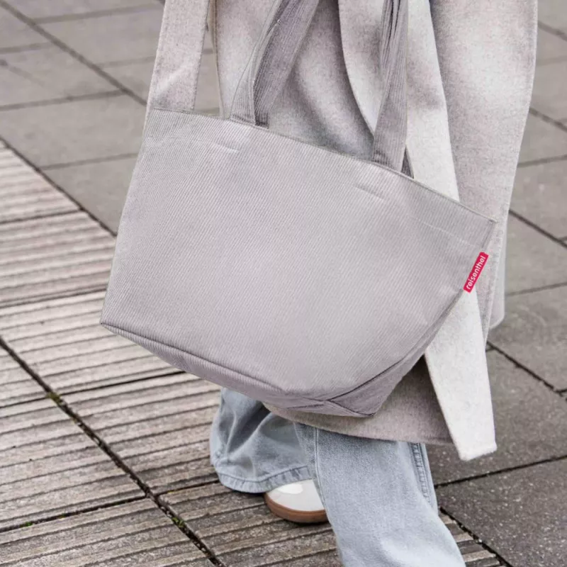 reisenthel shopper M Bolsa de la compra poliéster Cord Grey 15L ZS7084