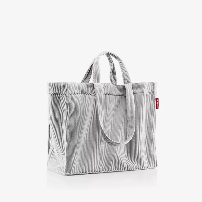 reisenthel Softshopper Cord bolso de hombro gris poliéster 47x38,5 cm GR7084