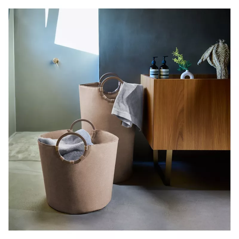 Reisenthel loophome S VR6043 cesta para la colada, redonda, poliéster/aluminio, Twist Coffee