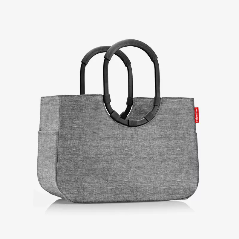 reisenthel loopshopper L cesta de la compra, Twist Silver, 25 L, marco de aluminio, poliéster OR7052
