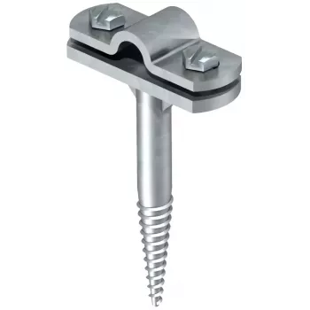 OBO Bettermann soporte de conductor 176 A 65 para conductor redondo de 8-10 mm, acero galvanizado en caliente con base de fundición de zinc a presión