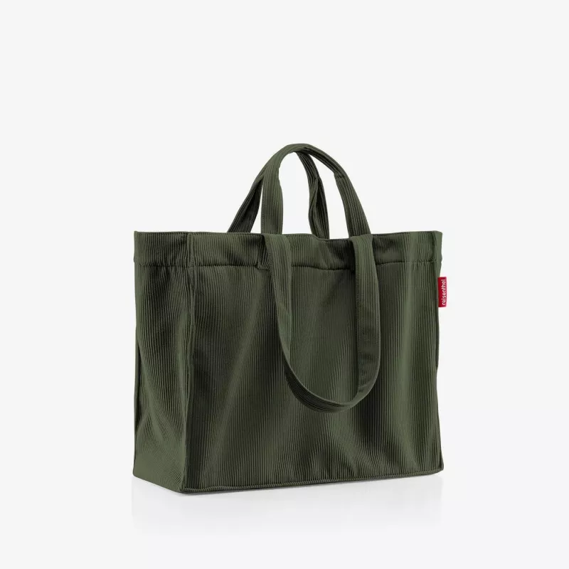 reisenthel Softshopper cord dark matcha GR5057 bolso de hombro poliéster 28 l