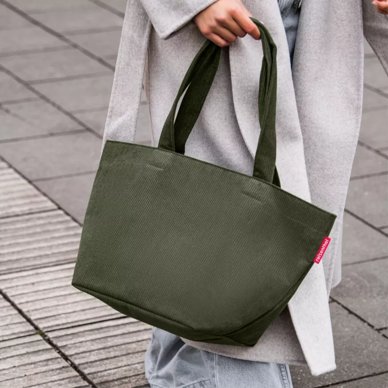 reisenthel Shopper M cord dark matcha bolsa de compra ZS5057 - 15 litros de capacidad