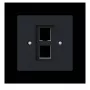Busch-Jaeger placa central con anillo de soporte Modular Jack 2561-02-45M 2CKA001753A9929