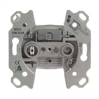BUSCH-JAEGER 0230-102 base de conexión de antena, 2 salidas, toma final, blanco 2CKA000230A1554