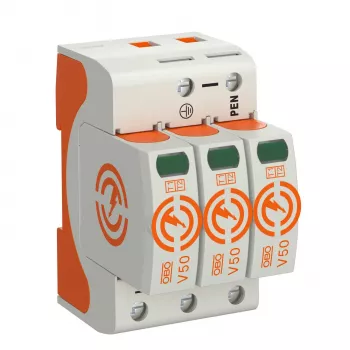 OBO V50-3-280 CombiController 3 polos 280V Tipo 1+2 pararrayos de corriente de rayo 5093511