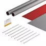 OBO Bettermann FSB-K32 juego de flejes para instalaciones fotovoltaicas 550x380 mm gris/rojo 7203150