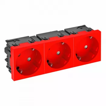 OBO BETTERMANN Connect 45 STD-D3SC SRO3 toma de contacto de protección 3 módulos, angulada 33°, negro 6120509