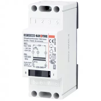 Grothe GT 3139 S transformador de timbre 8/12V 1,3/1A con interruptor de red 14049