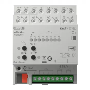 JUNG 2570M1SR KNX IP Multistation, carril DIN, 4 TE, Secure