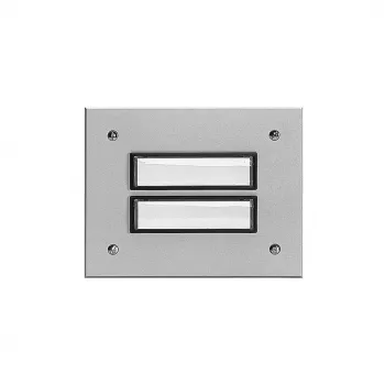 Grothe ETA 802 EV1 placa de cobertura 95x95mm aluminio anodizado plata para estaciones de portero modulares 55802