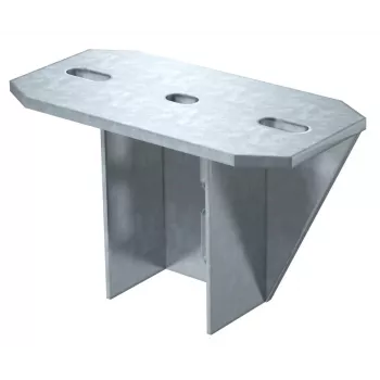 OBO Bettermann KU 7 NOX FT placa de cabeza para soporte en U, acero inoxidable 1.4301 6349056