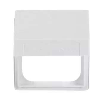 Busch-Jaeger anillo intermedio con tapa abatible, blanco alpino (RAL 9016), 1 toma, empotrado, IP44, libre de halógenos 2CKA001719A0220