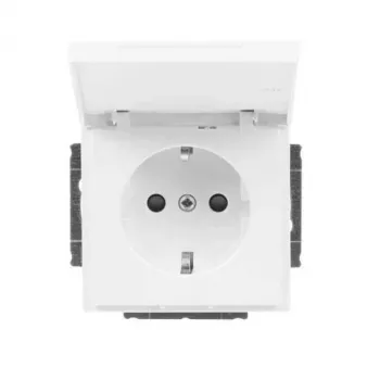 Busch-Jaeger base de toma de corriente SCHUKO blanco estudio 20 EUKBR-84 (2CKA002018A1529)