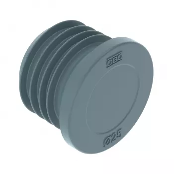 OBO Bettermann 2003738 tapón de cierre V-TEC M25, poliamida, gris claro, pack de 25