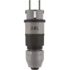 ABL 100000070 Conector macho híbrido SCHUKO y francés/belga profesional, gris, IP54, 16A, 250V, bornes de tornillo, montaje en cable