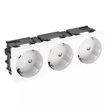 OBO BETTERMANN Connect 45 STD-D3SC RW3 Toma de corriente 3 tomas Schuko 33° blanco puro 6120503