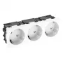 OBO BETTERMANN Connect 45 STD-D3SC RW3 Toma de corriente 3 tomas Schuko 33° blanco puro 6120503