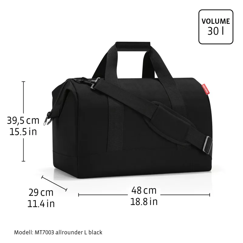 Reisenthel Allrounder L Maletín de médico unisex con cremallera, gris monocromático poliéster (MT7052)