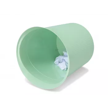 HAN Re-LOOP Papelera redonda 13L, verde pastel, plástico reciclado 100% PIR, texturizado 18148-805
