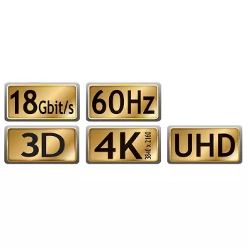 MAXTRACK C 215-2 L Cable HDMI 2 m negro 4K Ultra HD 18 Gbps HDMI 2.0