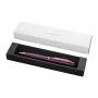 Pelikan Jazz Noble Elegance bolígrafo, violeta, anillo decorativo cromado, mecanismo giratorio, recambio azul medium, caja de regalo 400198310