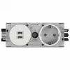 Hager toma SCHUKO de empotrar Winsta con cargador 2x USB-C PD 20W, blanco puro GS17009016