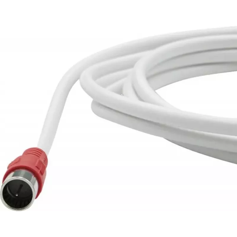 Maxtrack cable coaxial de satélite conector F a conector F 6 m blanco FQMS6,0L