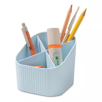HAN X-LOOP lapicero, azul pastel, 4 compartimentos, 11,1 x 11,1 x 10,5 cm 17238-884D