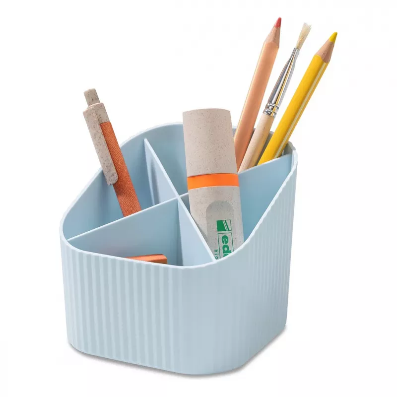 HAN X-LOOP lapicero, azul pastel, 4 compartimentos, 11,1 x 11,1 x 10,5 cm 17238-884D