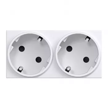 HAGER GS20229016 Toma SCHUKO, 2 tomas, 33°, blanco tráfico