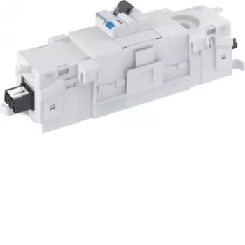 Hager GKEV03SET12 Armario de distribución mini para canal de antepecho OT80, 1 fila, 12 módulos, con 1x ADA516D RCBO 16A 30mA tipo A