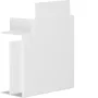 HAGER Ángulo plano libre de halógenos PVC 60x110 mm blanco tráfico RAL 9016 para canal de antepecho LF/FB LF6011059016