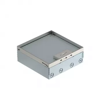 OBO Bettermann UDHO 2R Caja de suelo con 2x2 tomas Schuko VDE, tapa de acero inoxidable 7427300