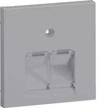HAGER GZUAE2ALAN Tapa central UAE 2 tomas aluminio