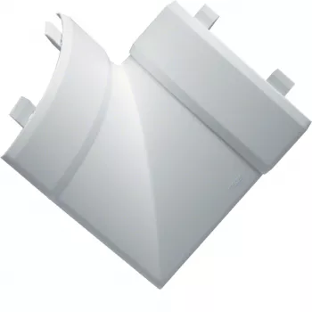 Hager EK4004059016 Ángulo plano para canal de cables PVC 40x40mm, blanco tráfico