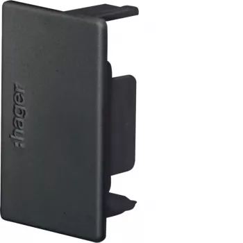 Hager LF3004569011 Pieza terminal para canal de cables LF 30x45mm, negro grafito