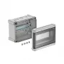OBO Bettermann SDB 09L Cuadro de distribución, 9 módulos, montaje en superficie, puerta transparente, gris 2008828