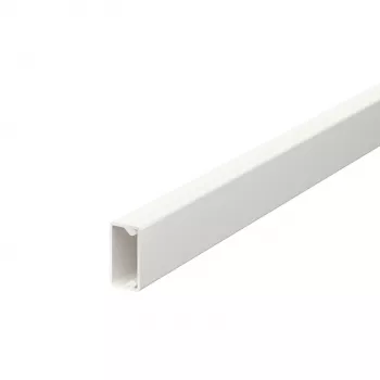 OBO Bettermann 6150764 Canal de cables (L x An x Al) 2000 x 20 x 10 mm, blanco puro, tapa a presión, PVC