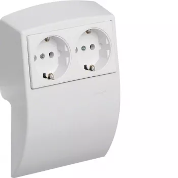 HAGER L22509010 toma doble blanco puro (Kallysto)