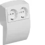 HAGER L22509010 toma doble blanco puro (Kallysto)