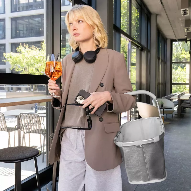 reisenthel Carrybag cesta de la compra Silver Crackle BK7088 22L