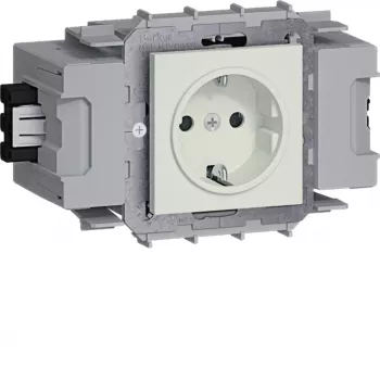 HAGER GS10019016 toma Schuko 1 toma con Wago Winsta Front-Snap-In, blanco puro